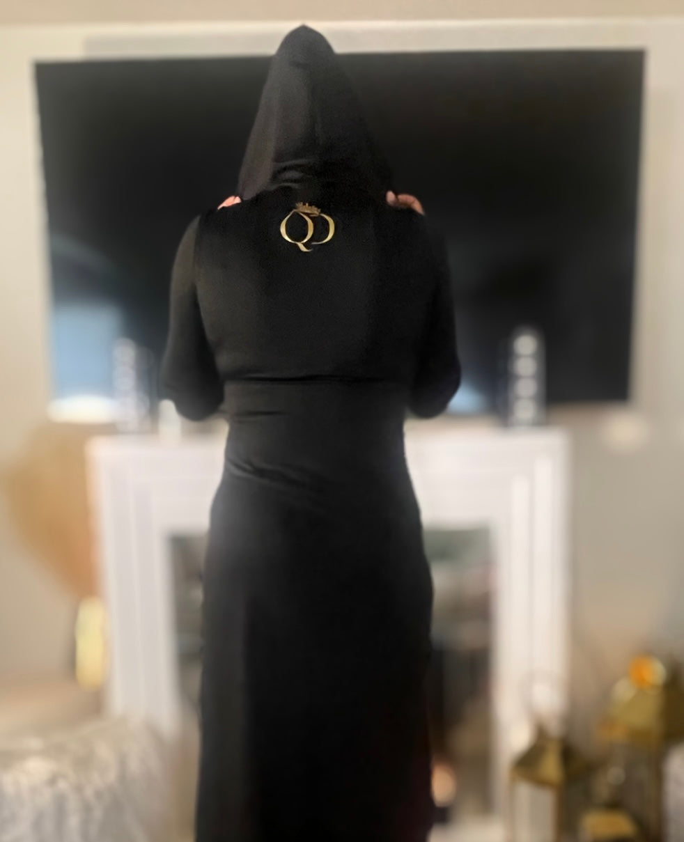QD Black Hooded Dress